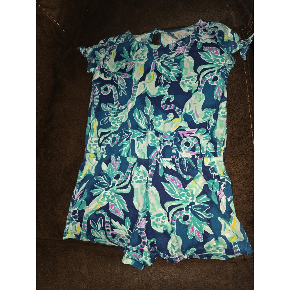 Lilly Pulitzer floral spring Easter romper size 6 7